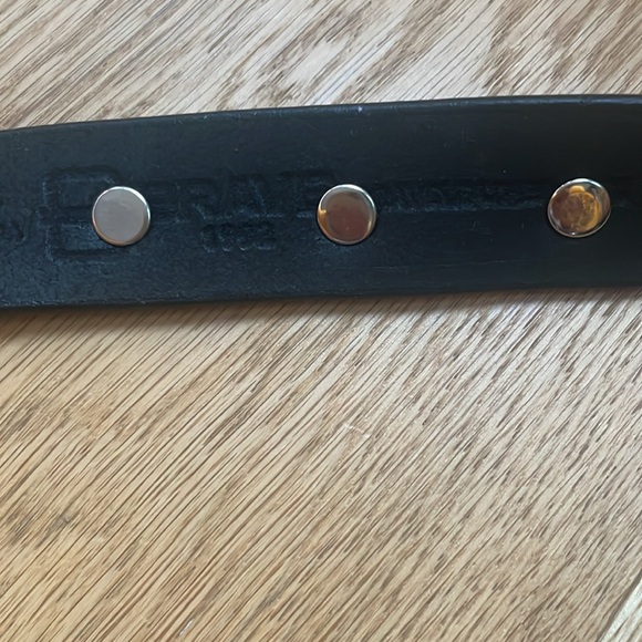 Brave Black Leather Belt with Gold Studs - Picture 5 of 8